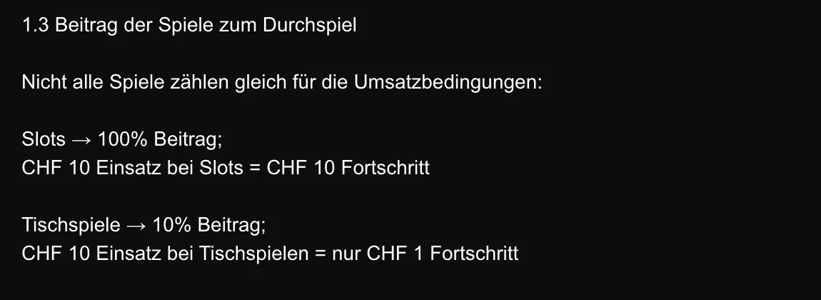 Bonusrichtlinie von Casino777: Slots zählen zu 100 Prozent zum Umsatz, Tischspiele zu 10 Prozent, Stand Oktober 2026