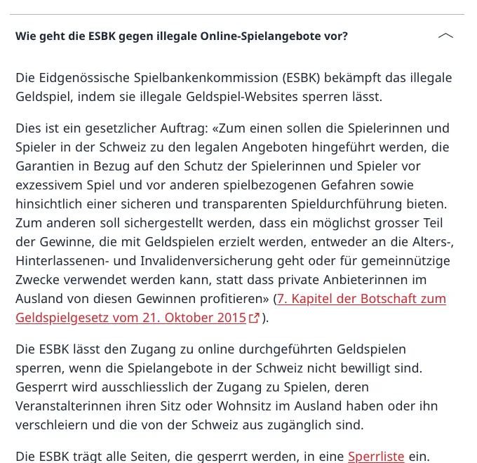 ESBK zum Vorgehen gegen illegale Online-Spielangebote: Sperrung des Zugangs und Eintrag in die Sperrliste