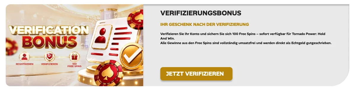 Verifizierungsbonus von 7melons: 100 Freispiele für die Kontoprüfung