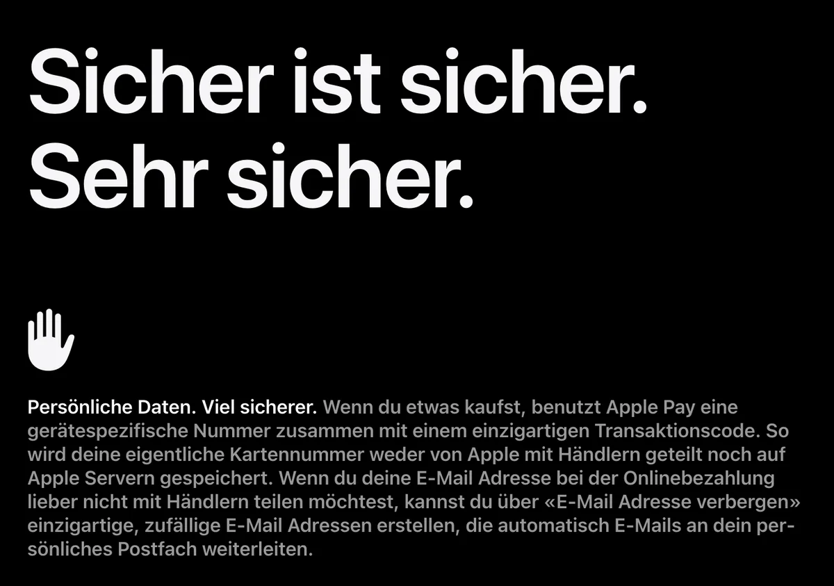 Apple erklärt die gerätespezifische Nummer und den Transaktionscode von Apple Pay