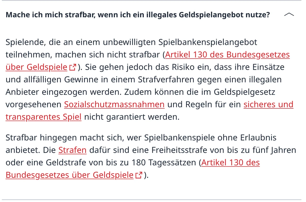 ESBK: Wer bei einem nicht bewilligten Anbieter spielt, ist nicht strafbar, riskiert aber den Einzug von Einsätzen und Gewinnen
