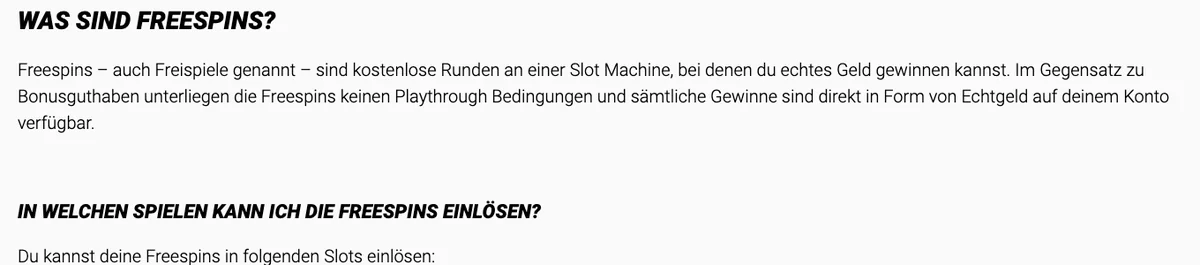Jackpots.ch erklärt Freespins: keine Playthrough-Bedingungen, Gewinne direkt als Echtgeld