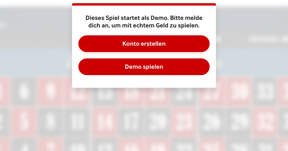 mycasino startet European Roulette Deluxe ohne Konto als Demo, mit den Knöpfen Konto erstellen und Demo spielen