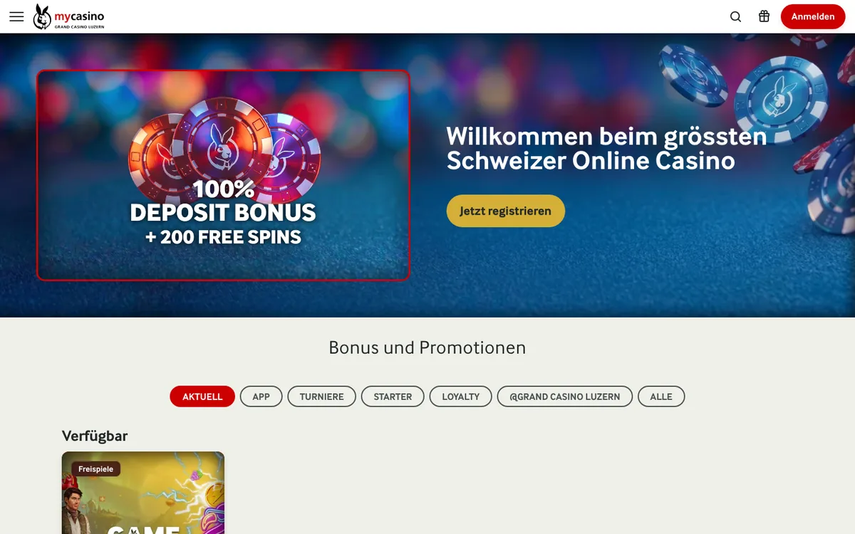 Willkommensbonus von mycasino: 100 % und 200 Freispiele, Stand Oktober 2026