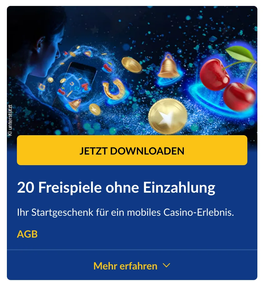 App-Angebot auf der Promotionsseite von StarVegas: 20 Freispiele ohne Einzahlung, Stand Oktober 2026