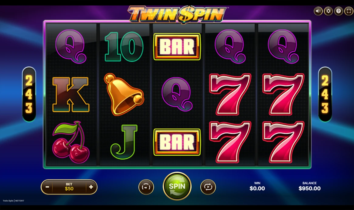 NetEnt Spiel Twin Spin bei Casinobutler – klassische Spielautomaten