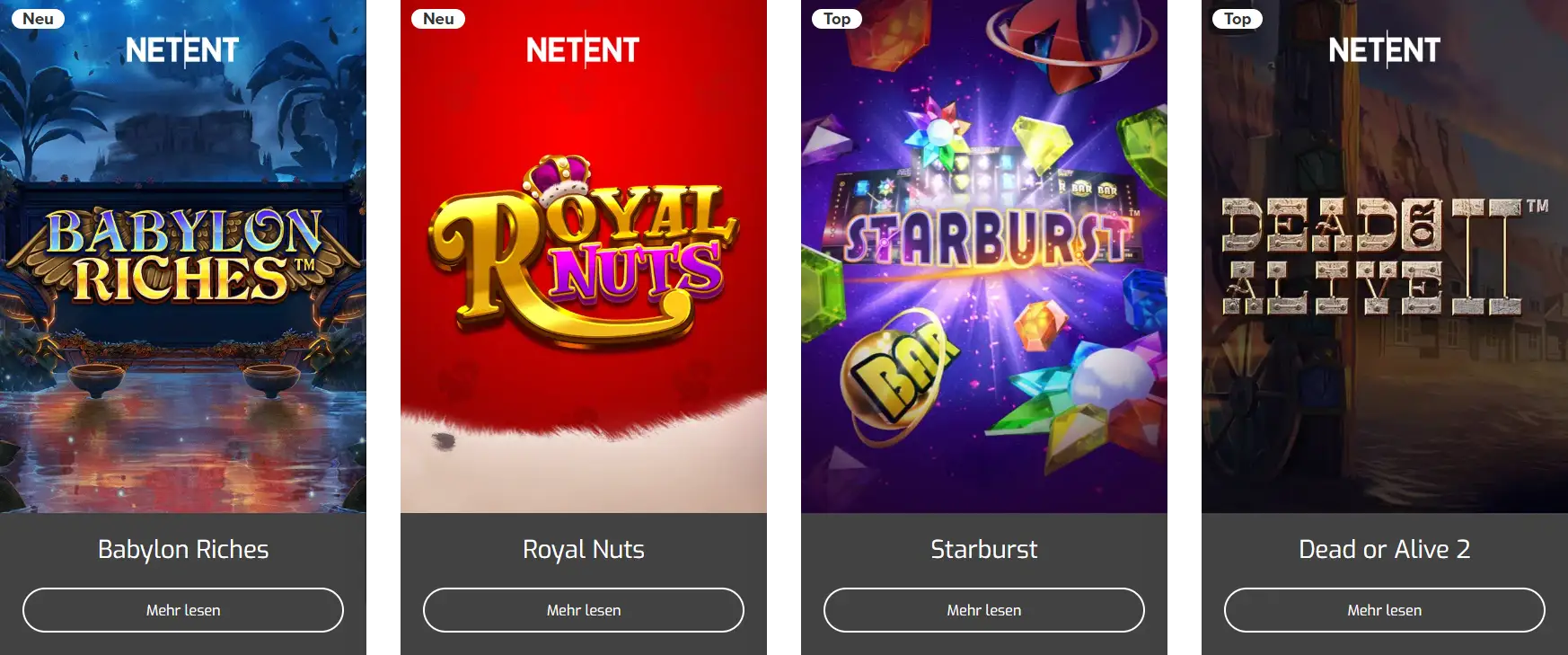 NetEnt Spielautomaten bei Casinobutler – große Auswahl an Slots