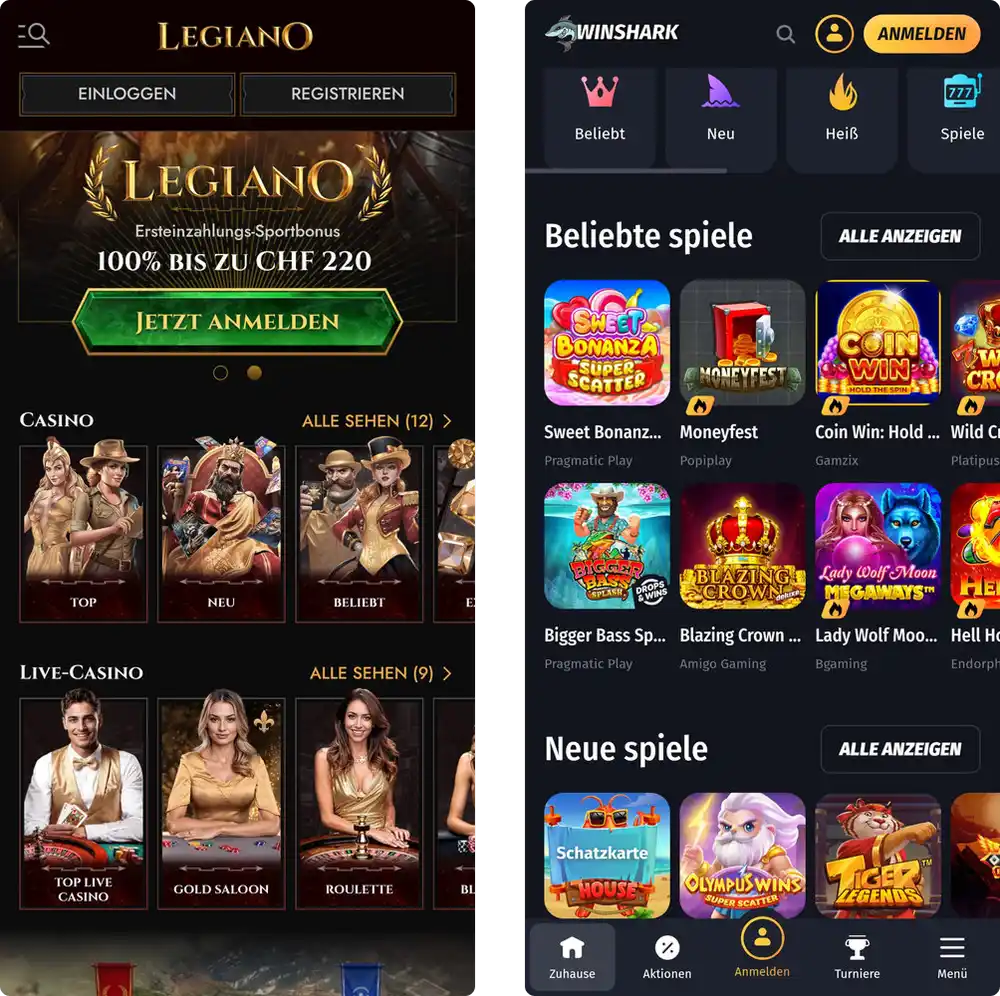 Mobile Version von Echtgeld Online Casinos
