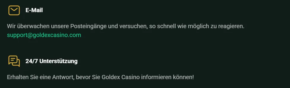 Goldex Casino Hilfezentrum: Kundensupport und FAQ für Spieler