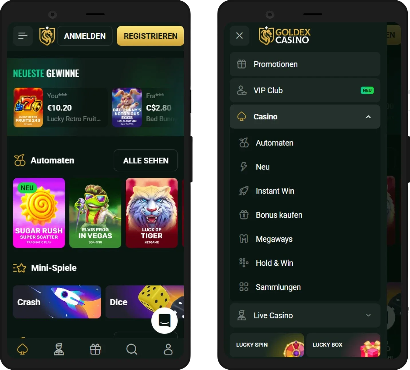 Goldex Casino Mobile App – Optimierte Web-Version für Smartphones