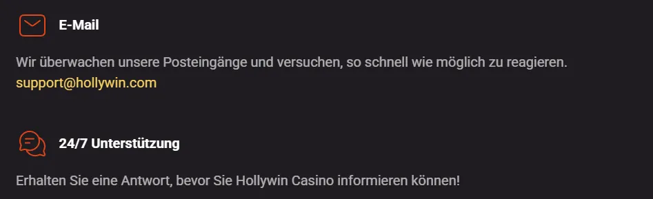 HollyWin Casino Hilfezentrum: Kundensupport und FAQ für Spieler