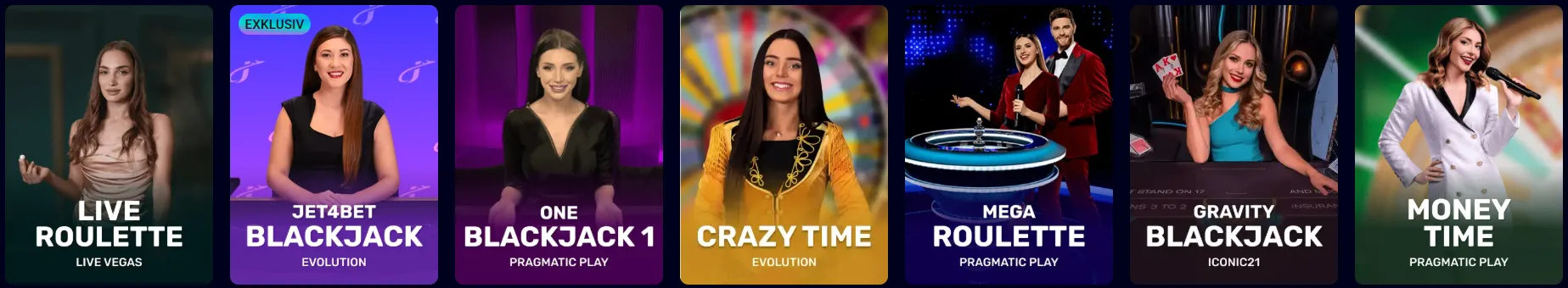 Jet4Bet Live Casino mit echten Dealern, Roulette und Blackjack