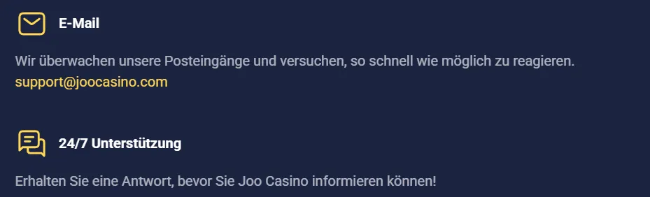 Joo Casino Hilfezentrum: Kundensupport und FAQ-Bereich