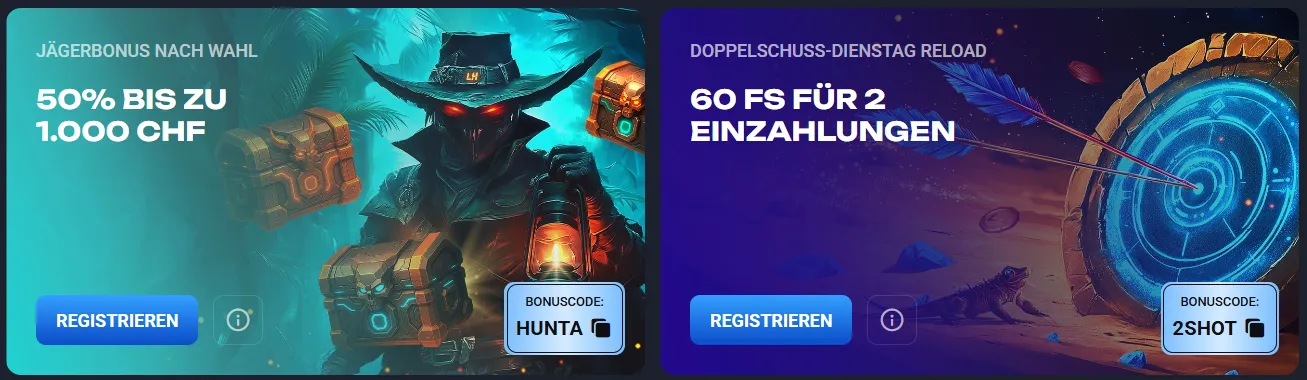 Aktuelle Bonus-Aktionen und Promotionen bei LuckyHunter Casino
