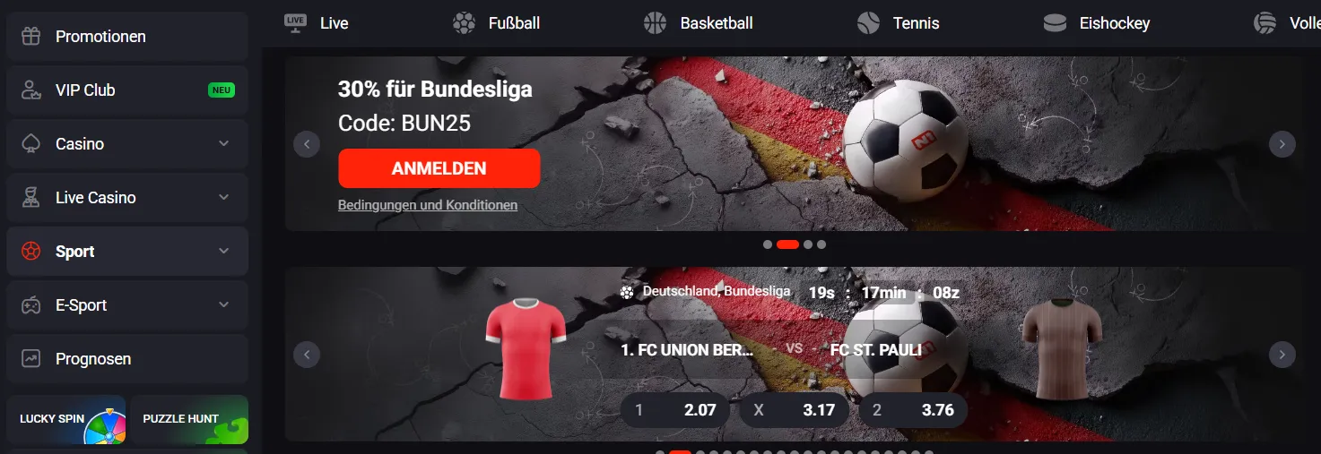 N1Bet Sportwetten: Online Wetten auf Fußball, Tennis und mehr
