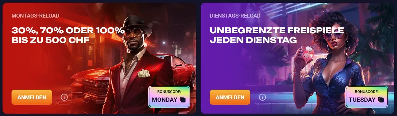 Wöchentliche Aktionen und Casino-Turniere bei RetroBet