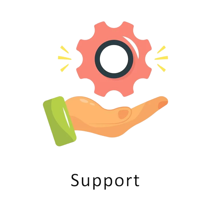 Kundensupport Icon: Rund um die Uhr Hilfe und Beratung für Spieler